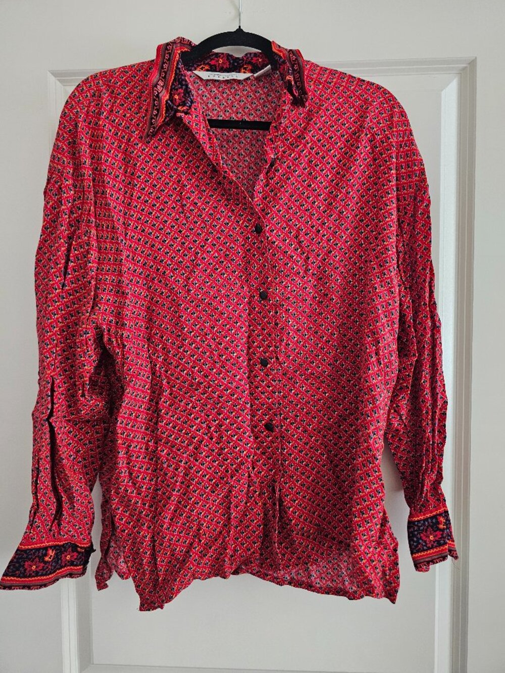 Express Boho Long Sleeve Button down